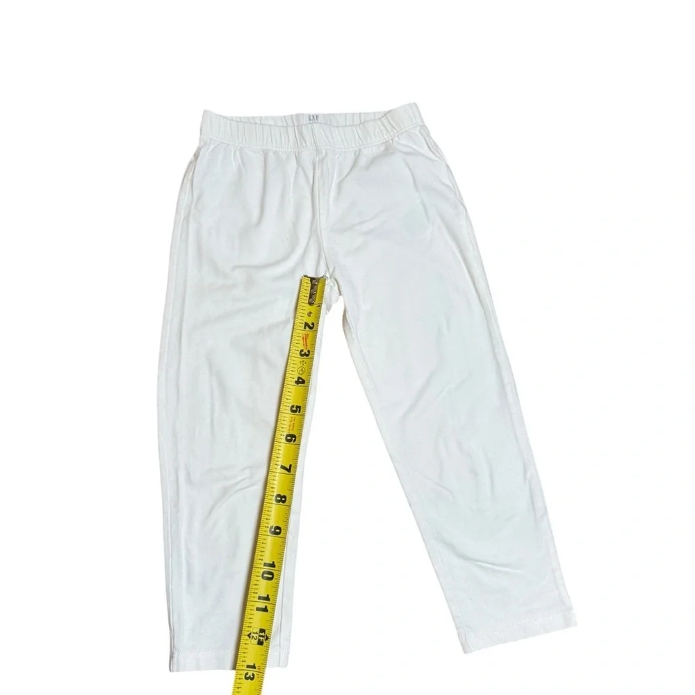 GAP Kids White Leggings Elastic Waist Size 6-7 Cotton Stretch